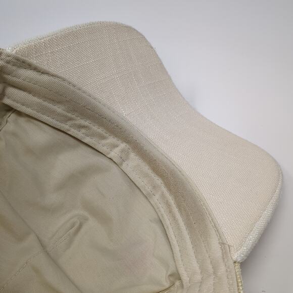 Prana Snapback Trucker Hat Beige OS Adjustable Embroidered Floral Mesh Back - Picture 8 of 8